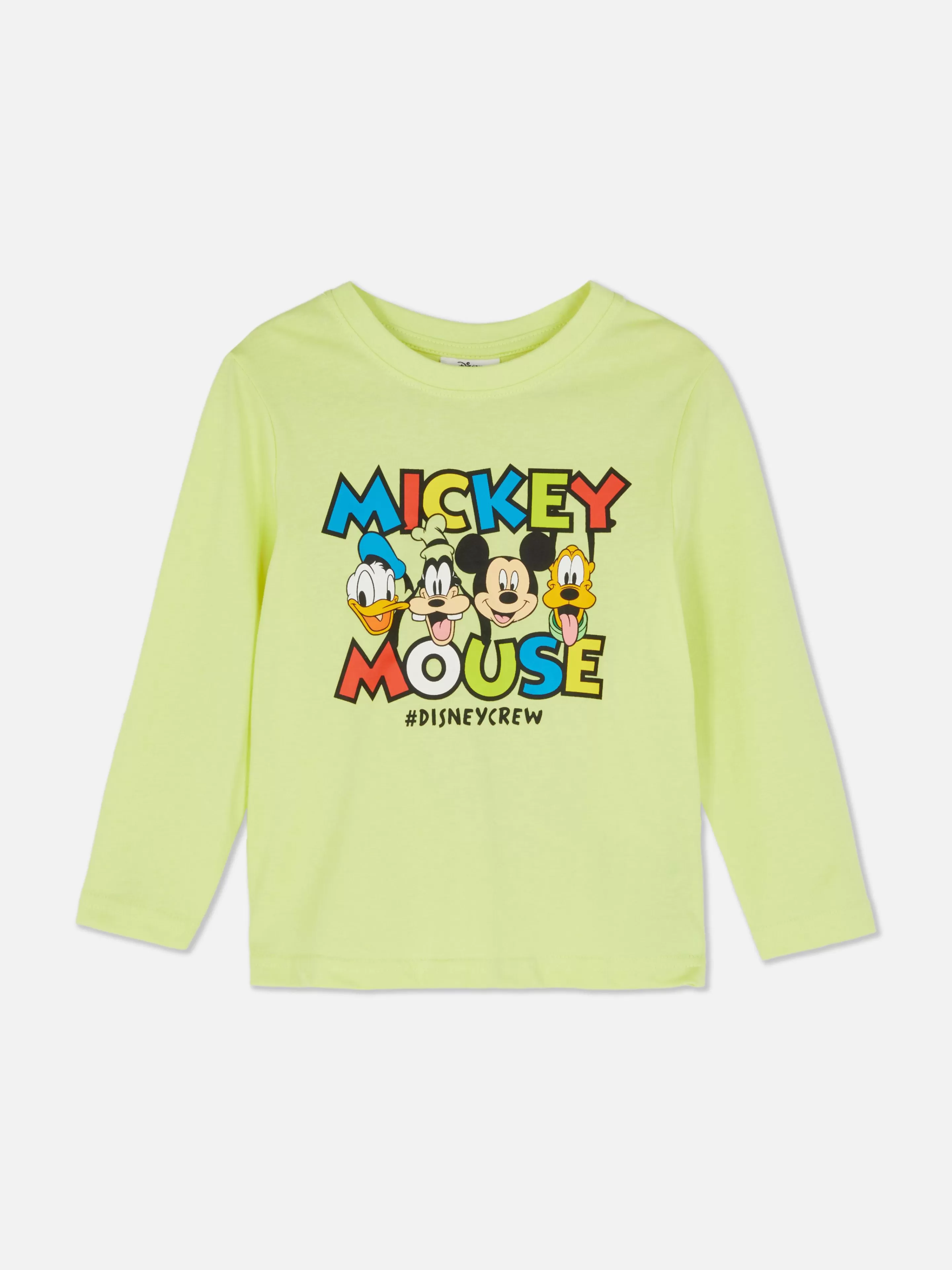 Maglietta a Manica Lunga Disney Mickey Mouse & Friends - Stile Casual Primark in Giallo Vivace