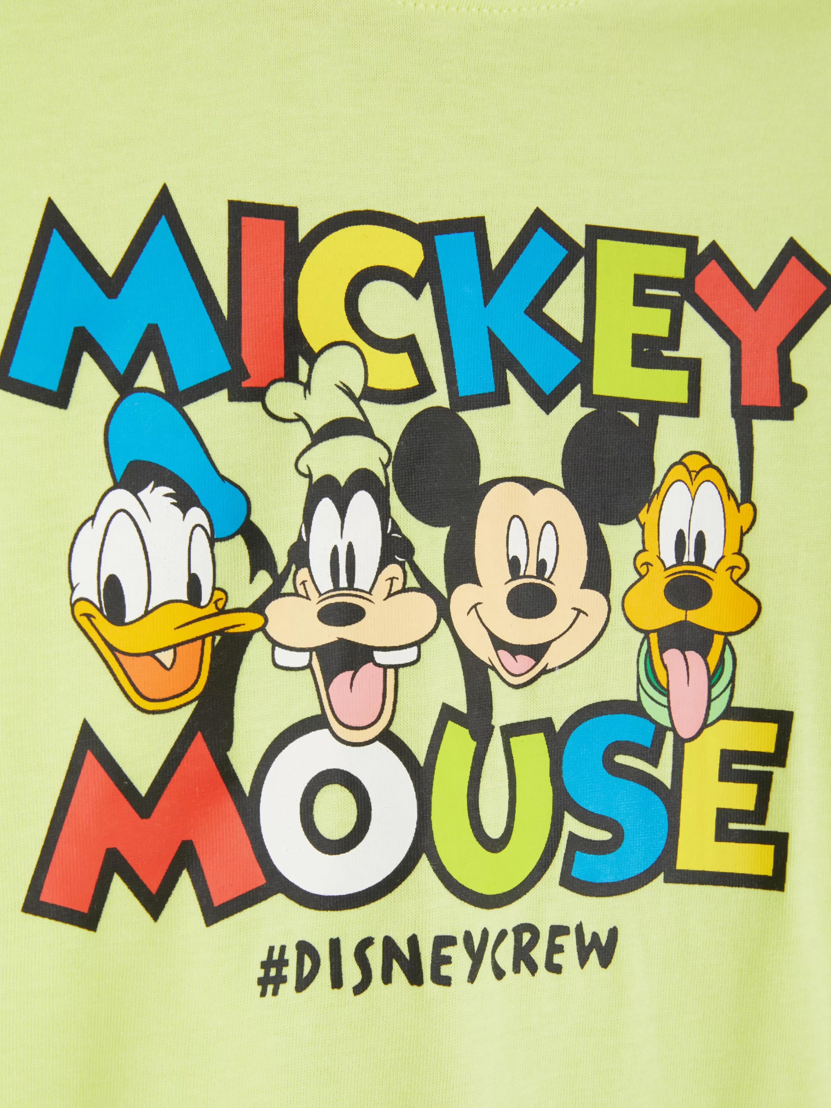 Maglietta a Manica Lunga Disney Mickey Mouse & Friends - Stile Casual Primark in Giallo Vivace