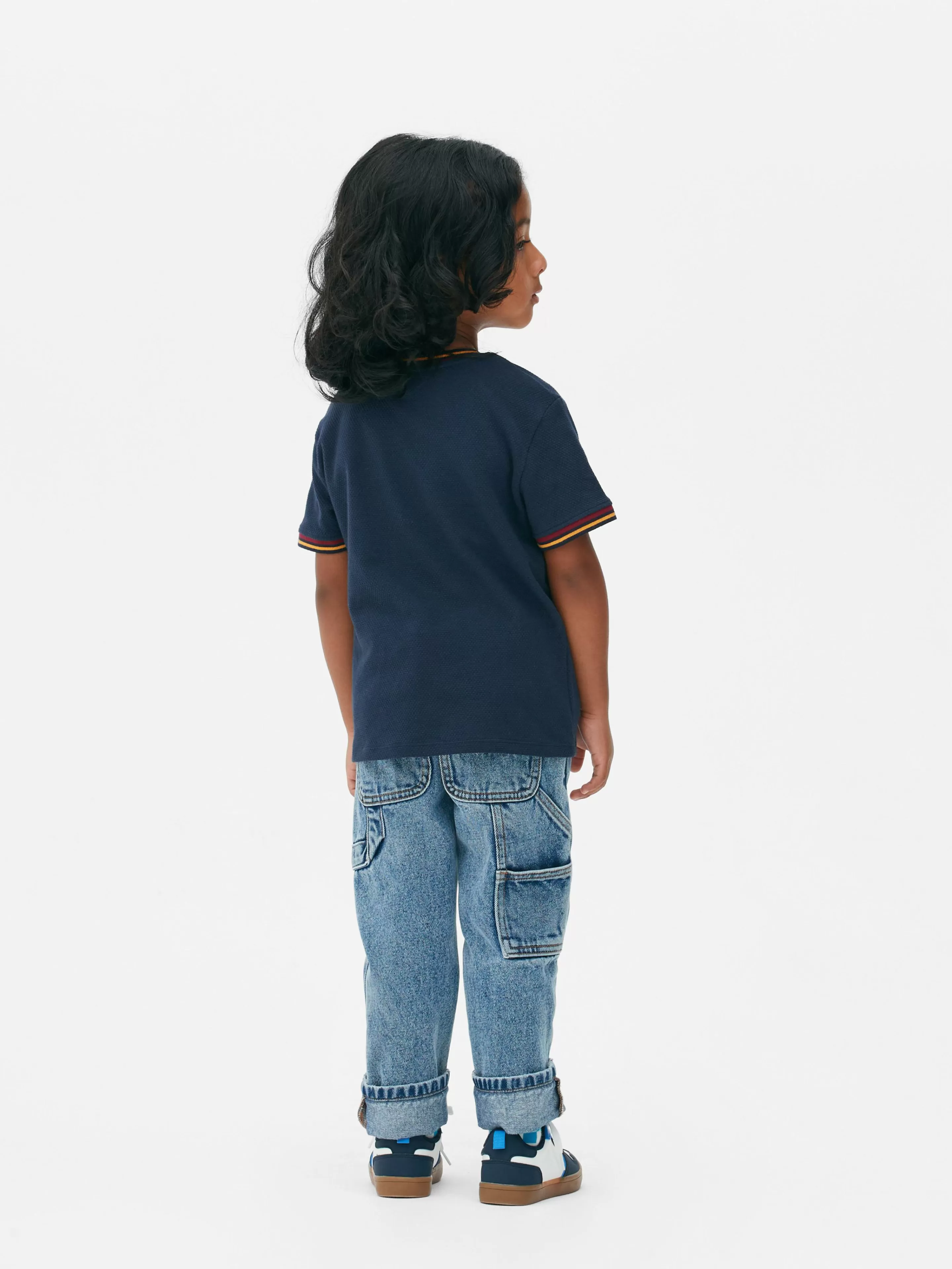 Maglietta Basic Universitaria Primark - Manica Corta in Blu Marino, Stile Casual Perfetto per Tutto il Giorno
