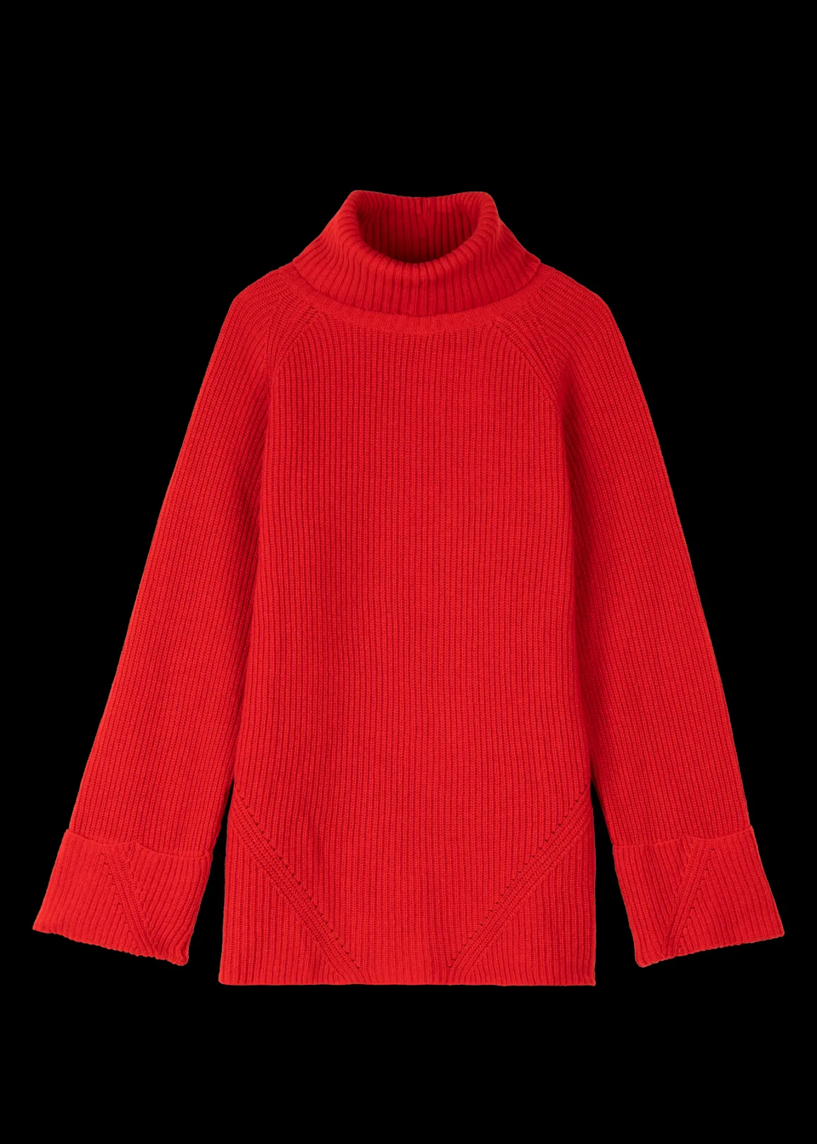 Maglione in misto lana VANILIA con dettagli a motivo tartaruga - Versione invernale nel rosso intenso Karalahnared