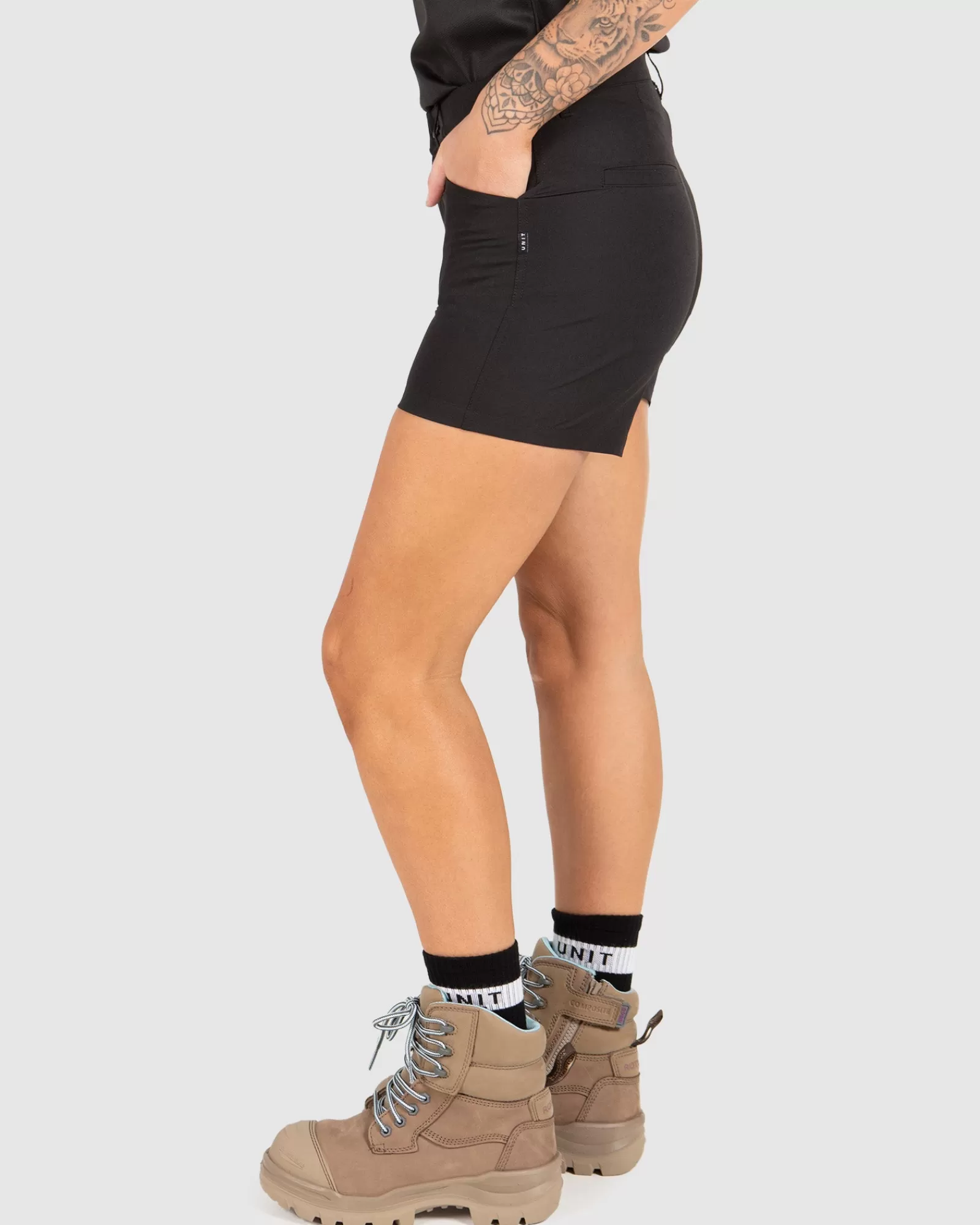 FLEXLITE Short Elasticizzati da Lavoro - Pantaloncini Professionali Donna Unit con Massima Mobilità - Modello Attivo con Tecnologia Antifrizione