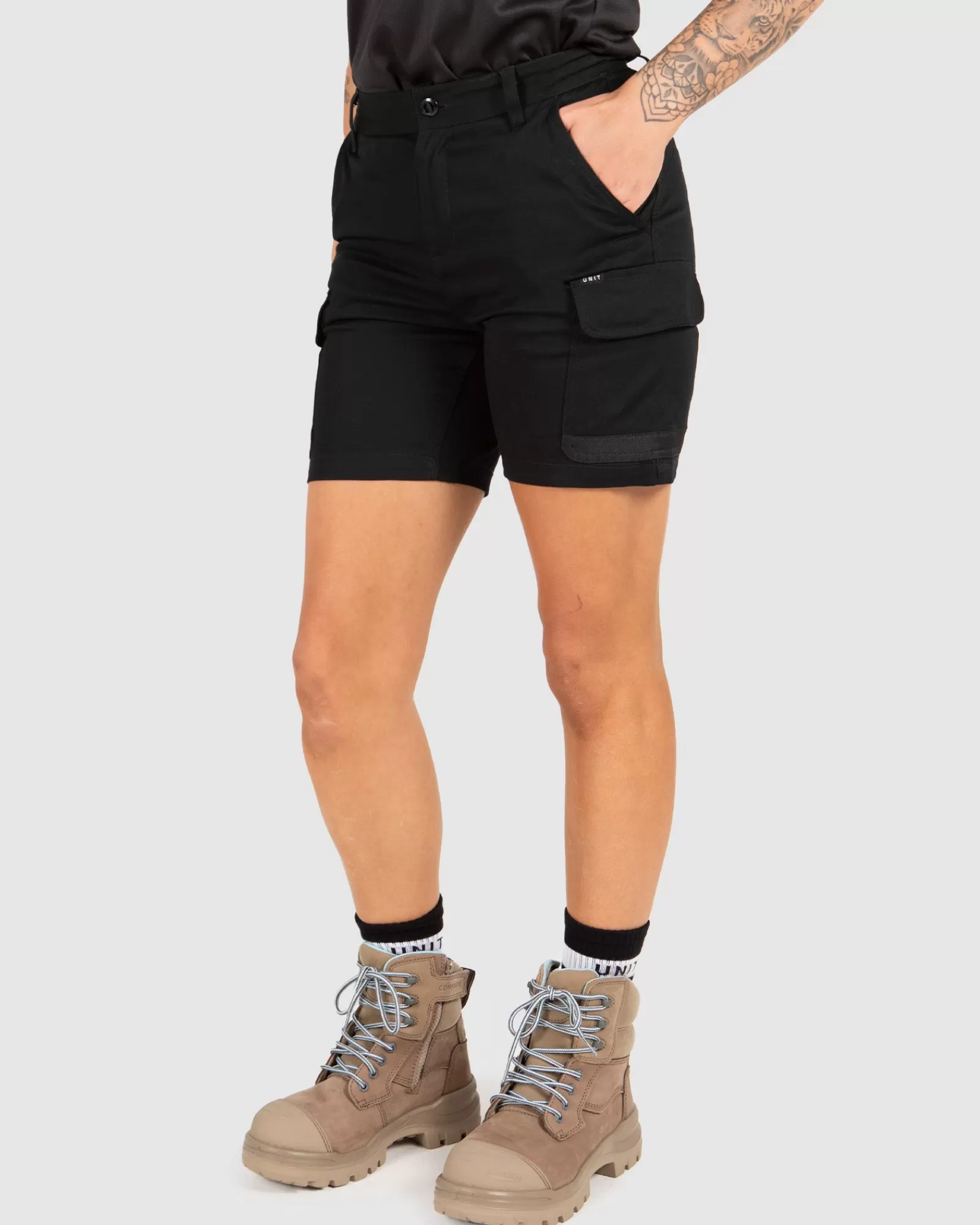 Donne Carghetta Pantaloncini Utilitari da Lavoro - Modello Confortevole con Tasche Multiple, Novità Primavera 2024 di Unit Clothing