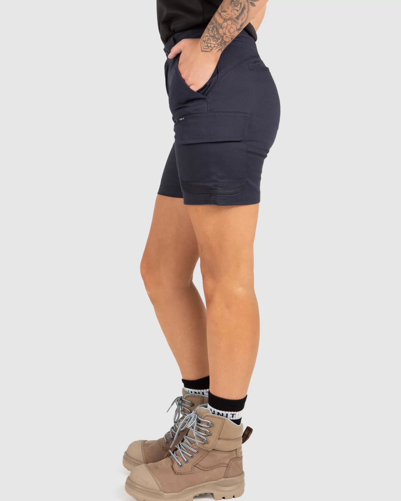 Donne Carghetta Pantaloncini Utilitari da Lavoro - Modello Confortevole con Tasche Multiple, Novità Primavera 2024 di Unit Clothing