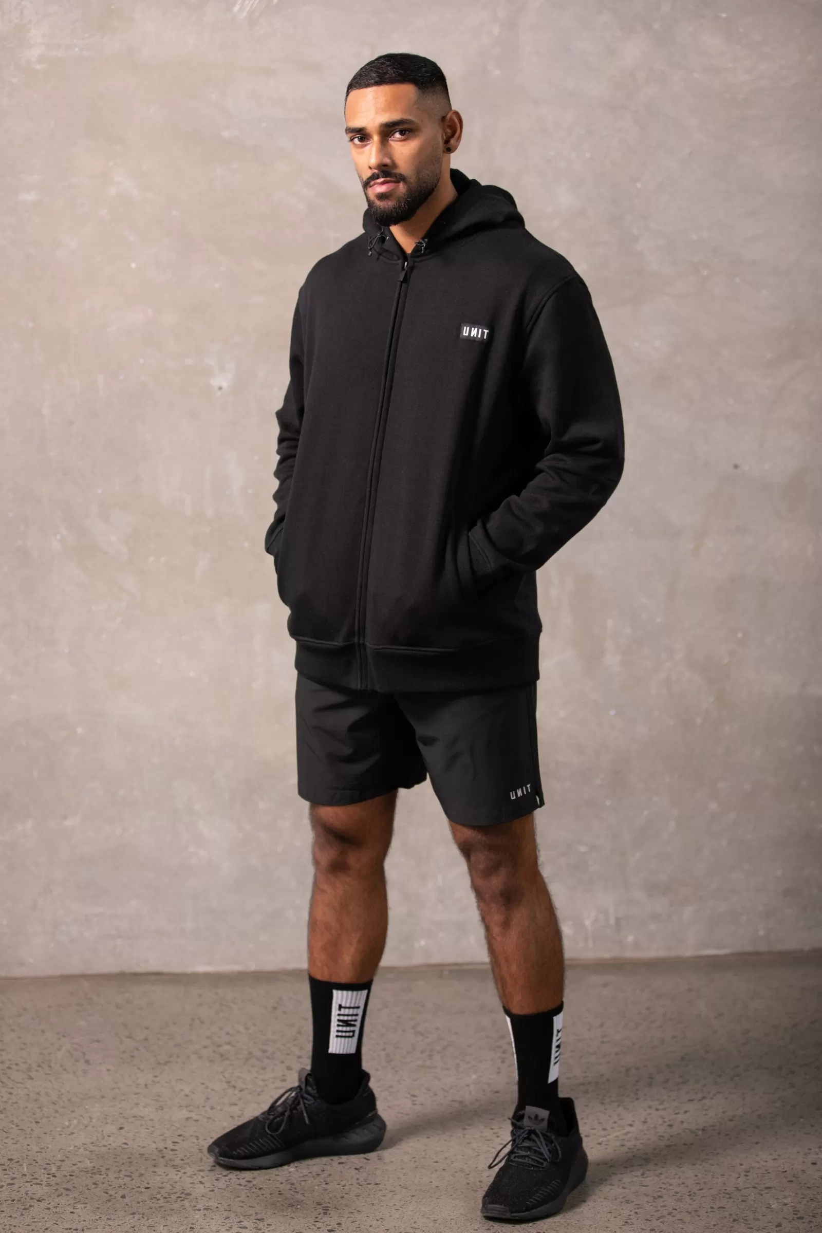 Felpa Uomo Zip Frontale Completa - Unit Clothing Collection Sovrapponibile, Prezzo Imbattibile
