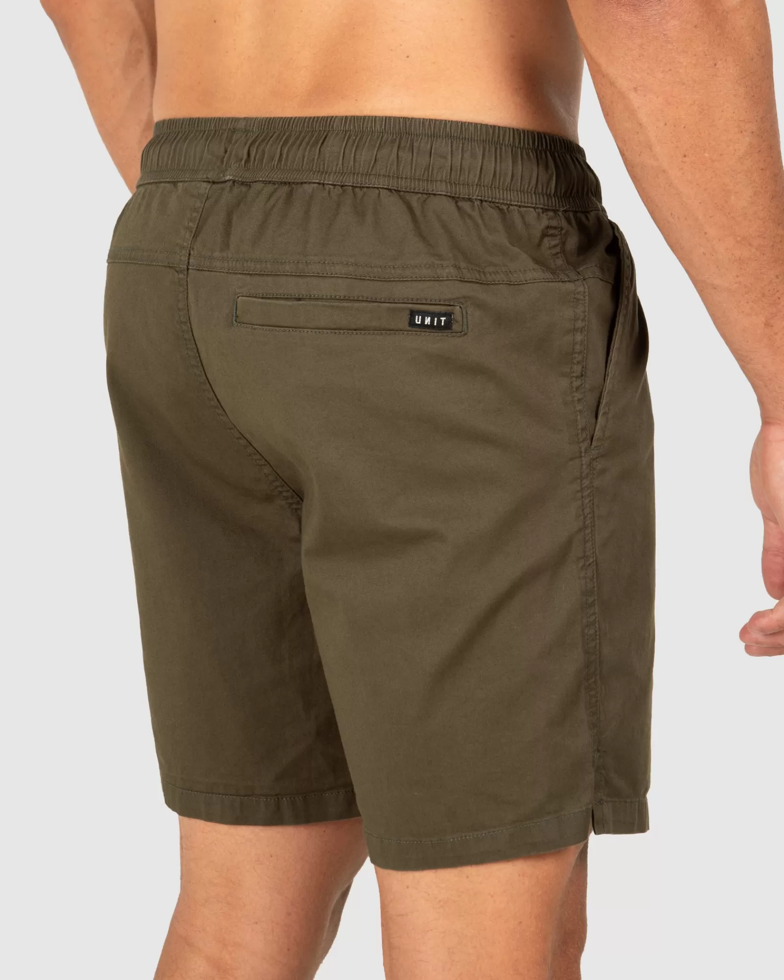 UNIT Uomo - Shorts Militari 16 Pollici in Tessuto Stonewash - Moda Casual con Design Robusto