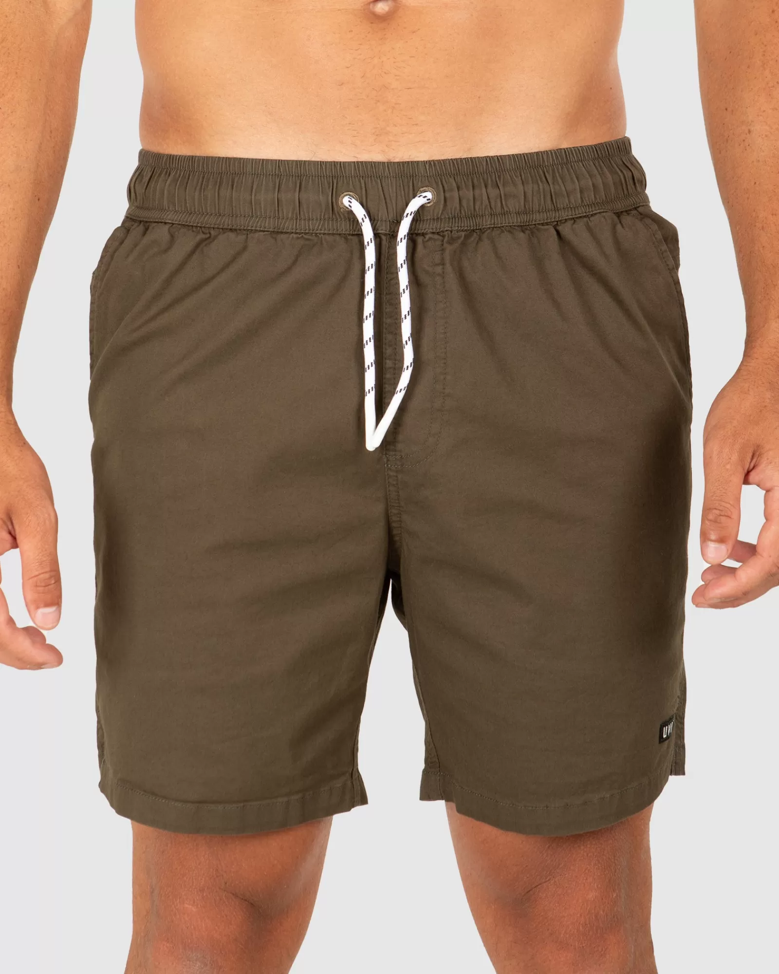 UNIT Uomo - Shorts Militari 16 Pollici in Tessuto Stonewash - Moda Casual con Design Robusto