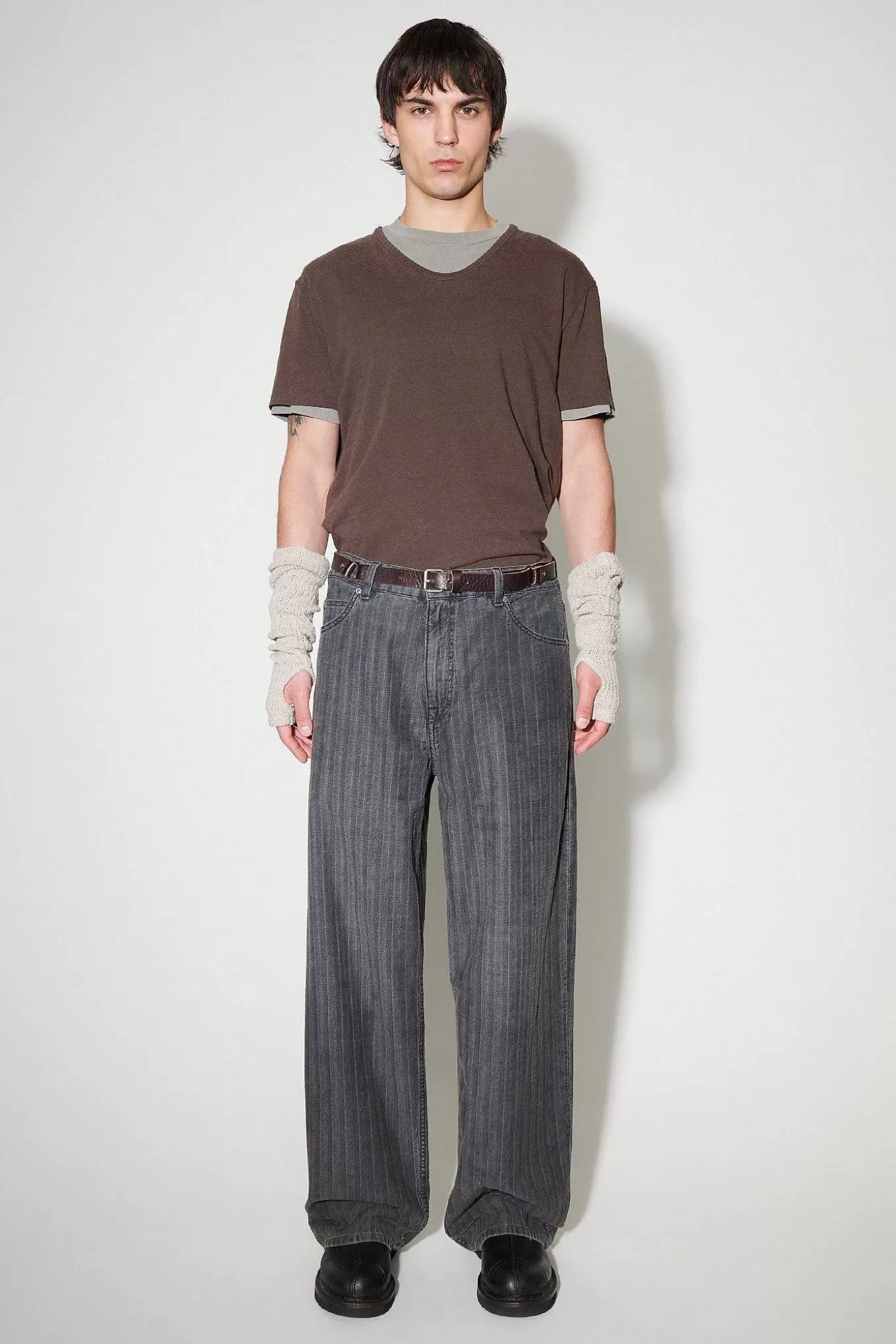 Jeans Our Legacy - Taglio Ampio Grigio Lavato con Strisce Torino, Modello Classico con Dettagli Iconici