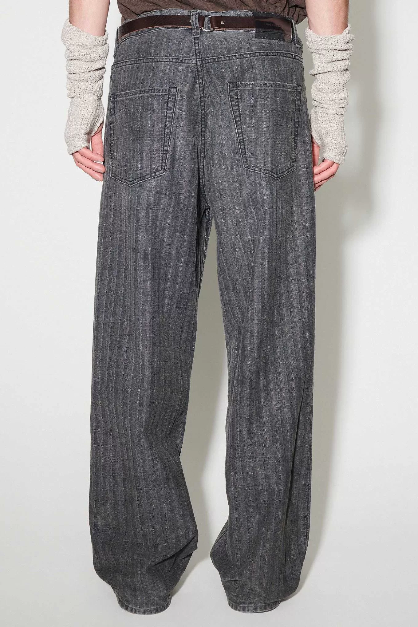 Jeans Our Legacy - Taglio Ampio Grigio Lavato con Strisce Torino, Modello Classico con Dettagli Iconici