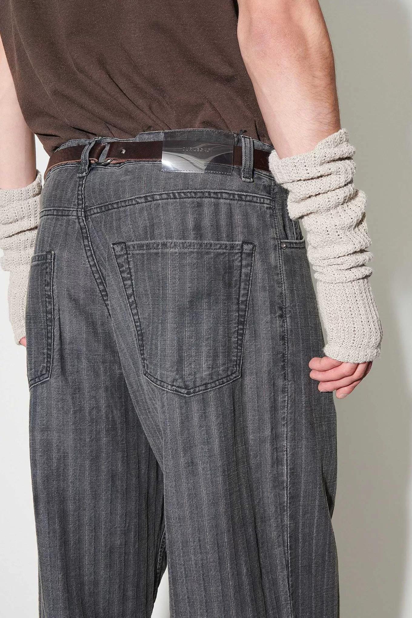 Jeans Our Legacy - Taglio Ampio Grigio Lavato con Strisce Torino, Modello Classico con Dettagli Iconici