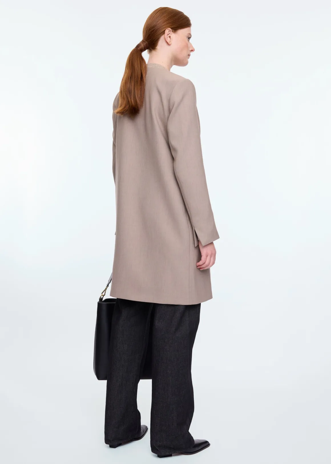 VANILIA Giacca Primavera in Viscosa Mista - Tonalità Taupe Melange, Confezione Premium con Sconto Flash