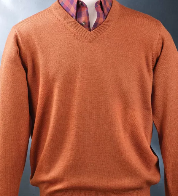 Maglione in Viyella con Scollo a V: Conforto e Stile per Look a Strati Senza Tempo