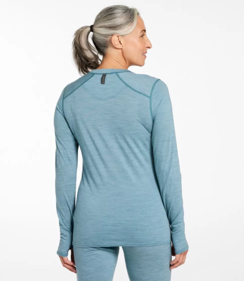 Maglia Termica Donna Cresta Ultralight 150 a Maniche Lunghe con Fantasia a Righe - Base Layer Ultraleggero per Sport Invernali