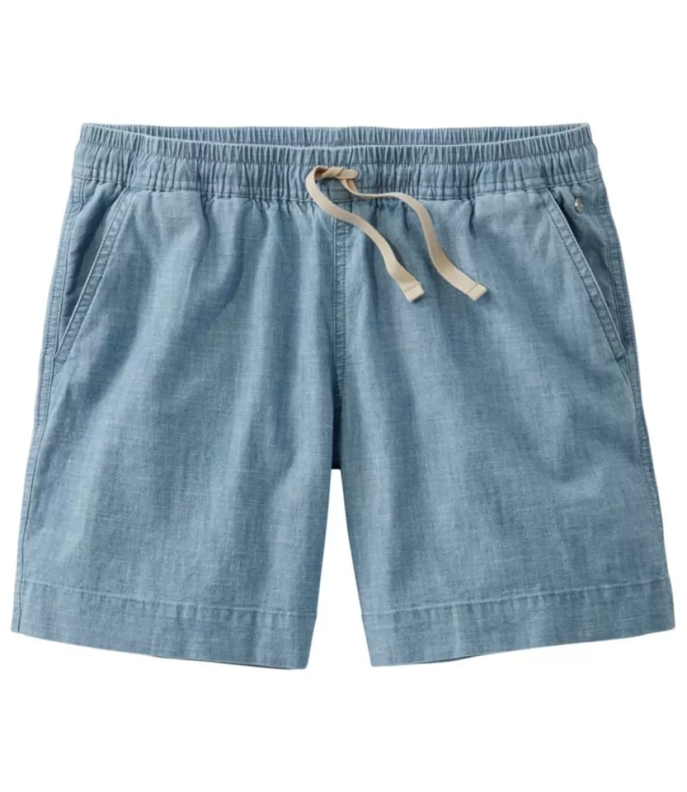 Shorts Casual Donna in Chambray - Vita Media con Effetto Sbiadito da Lago per Uno Stile Fresco ed Autentico