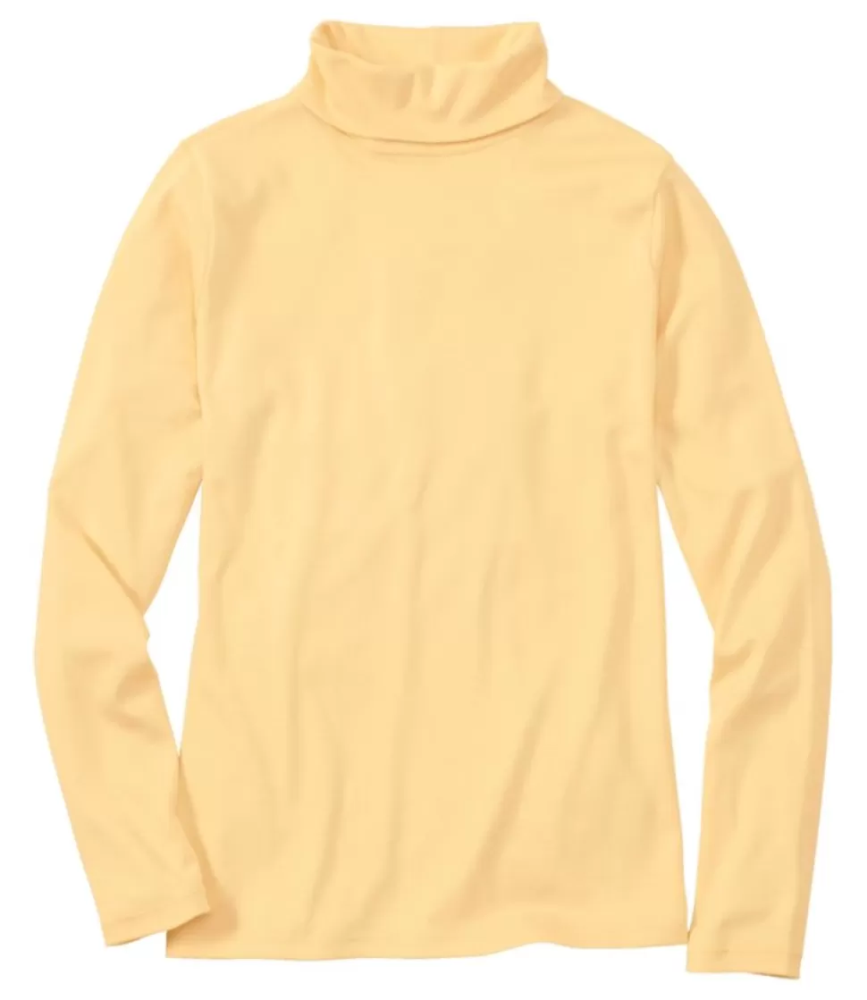 Maglia Donna Collo Alto in Cotone Pima - Maniche Lunghe con Confezione Morbida e Linee Eleganti