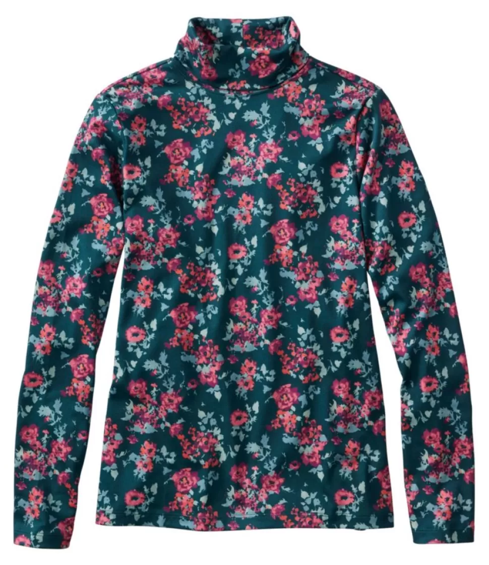 Maglie Donna in Cotone Pima con Fantasia Floreale - Dolcevita Manica Lunga, Novità Stagionale