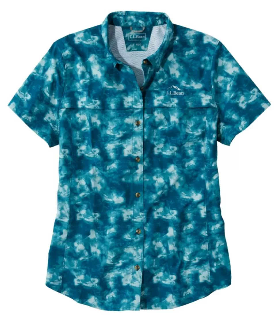 Maglietta Estiva Tropicale Donna con Stampa, Maniche Corte - Top Casual per Pesca e Tempo Libero - Prezzi Accessibili