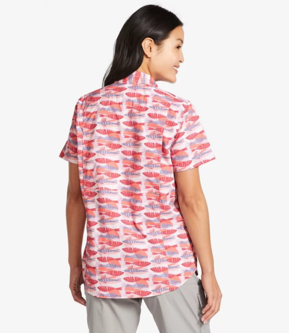 Maglietta Estiva Tropicale Donna con Stampa, Maniche Corte - Top Casual per Pesca e Tempo Libero - Prezzi Accessibili