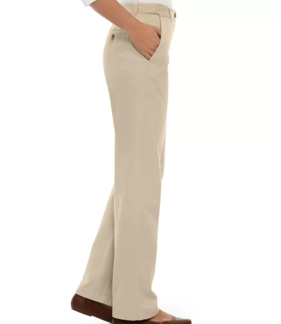 Pantaloni Donna Bayside Antipiega, Vita Alta con Cintura Confortevole Incorporata e Taglio Dritto - Ideali per Tutto il Giorno