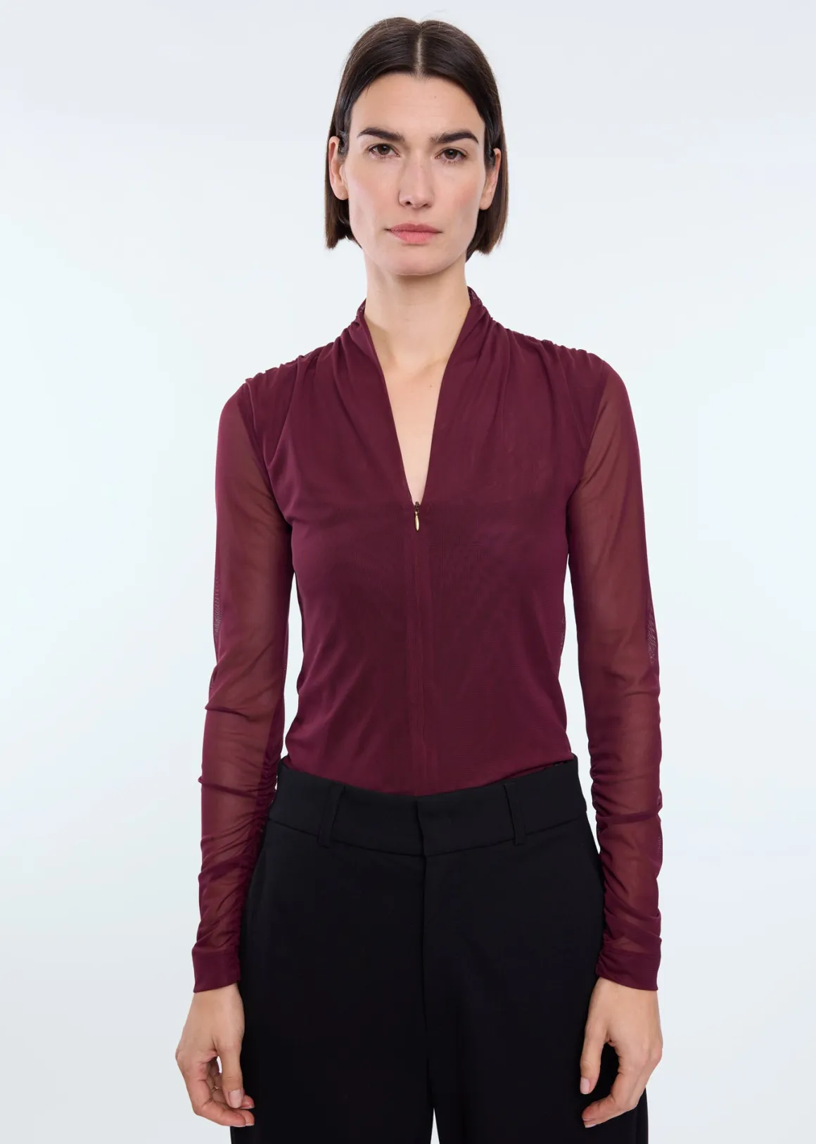 VANILIA Top in Mesh Avvolgente con Design Elegante - Ideale per Degustazioni di Vini (Edizione Limitata 24h)

（：VANILIA，。