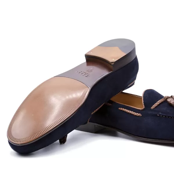 Scarpe Loafer Zelli Napoli in Pelle Scamosciata con Nappe - Calzature Casual Eleganti e Confortevoli