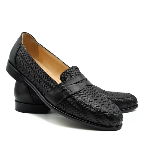 Loafer Eleganti Zelli Nicola in Pelle Intrecciata - Scarpe Formali con Design Senza Tempo