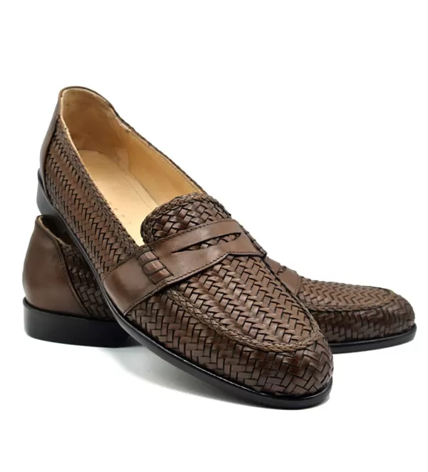 Loafer Eleganti Zelli Nicola in Pelle Intrecciata - Scarpe Formali con Design Senza Tempo