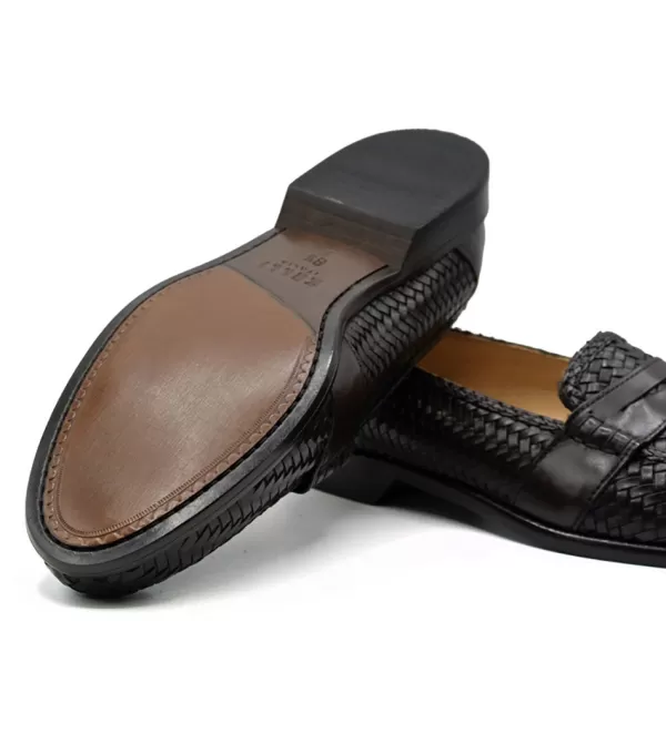 Loafer Eleganti Zelli Nicola in Pelle Intrecciata - Scarpe Formali con Design Senza Tempo
