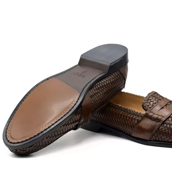 Loafer Eleganti Zelli Nicola in Pelle Intrecciata - Scarpe Formali con Design Senza Tempo